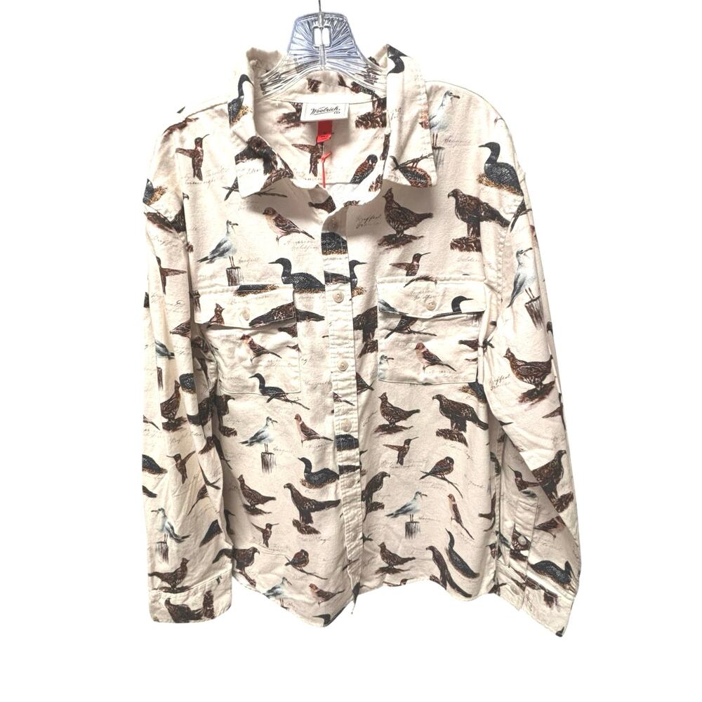 Woolrich for Target Bird Print Button Down Flanne… - image 3